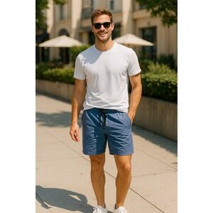 Rag‎ & Bone Men's Barton Nylon Shorts Blue Size Small